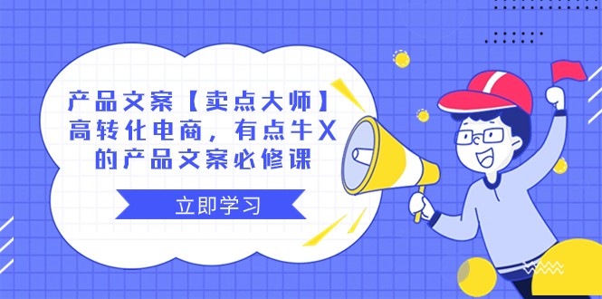 产品文案【卖点大师】高转化电商，有点牛X的 产品文案必修课网赚库-项目库-轻创网-中创网-福缘网-冒泡网-资源之家-魔方项目库网赚库