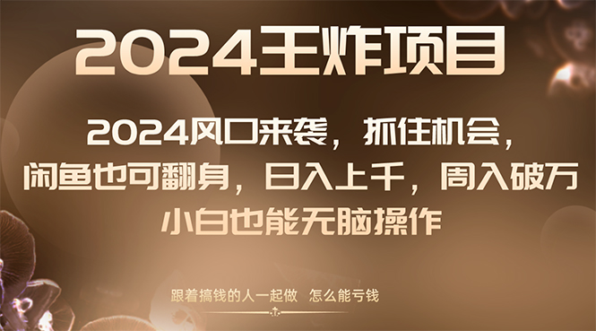 （8401期）2024风口项目来袭，抓住机会，闲鱼也可翻身，日入上千，周入破万，小白…网赚库-项目库-轻创网-中创网-福缘网-冒泡网-资源之家-魔方项目库网赚库