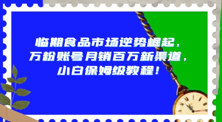 临期食品市场逆势崛起，万粉账号月销百万新渠道，小白保姆级教程【揭秘】网赚库-项目库-轻创网-中创网-福缘网-冒泡网-资源之家-魔方项目库网赚库