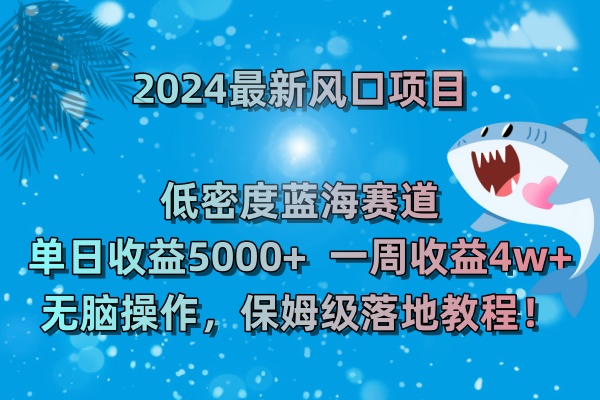 （8545期）2024最新风口项目 低密度蓝海赛道，日收益5000+周收益4w+ 无脑操作，保…网赚库-项目库-轻创网-中创网-福缘网-冒泡网-资源之家-魔方项目库网赚库
