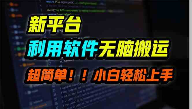 （9745期）新平台用软件无脑搬运，月赚10000+，小白也能轻松上手网赚库-项目库-轻创网-中创网-福缘网-冒泡网-资源之家-魔方项目库网赚库