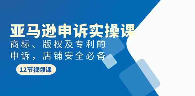 亚马逊申诉实战课，商标、版权及专利的申诉，店铺安全必备网赚库-项目库-轻创网-中创网-福缘网-冒泡网-资源之家-魔方项目库网赚库