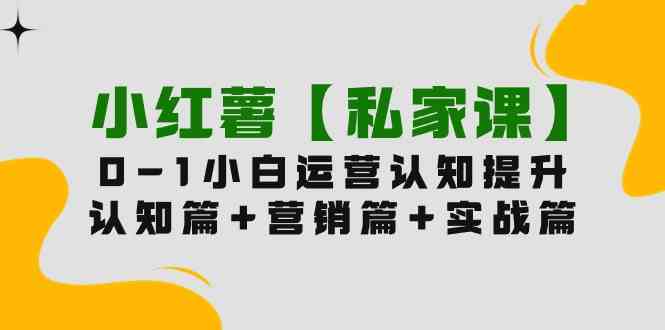 （9910期）小红薯【私家课】0-1玩赚小红书内容营销，认知篇+营销篇+实战篇（11节课）网赚库-项目库-轻创网-中创网-福缘网-冒泡网-资源之家-魔方项目库网赚库