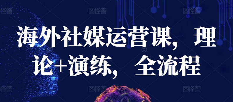 海外社媒运营课，理论+演练，全流程网赚库-项目库-轻创网-中创网-福缘网-冒泡网-资源之家-魔方项目库网赚库
