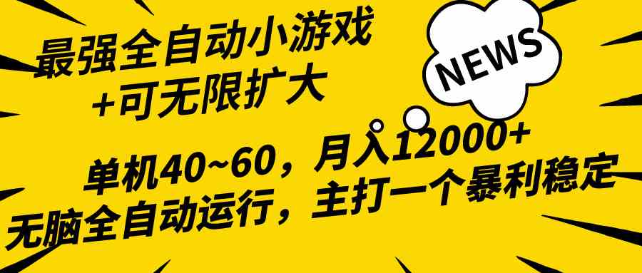 （10046期）2024最新全网独家小游戏全自动，单机40~60,稳定躺赚，小白都能月入过万网赚库-项目库-轻创网-中创网-福缘网-冒泡网-资源之家-魔方项目库网赚库