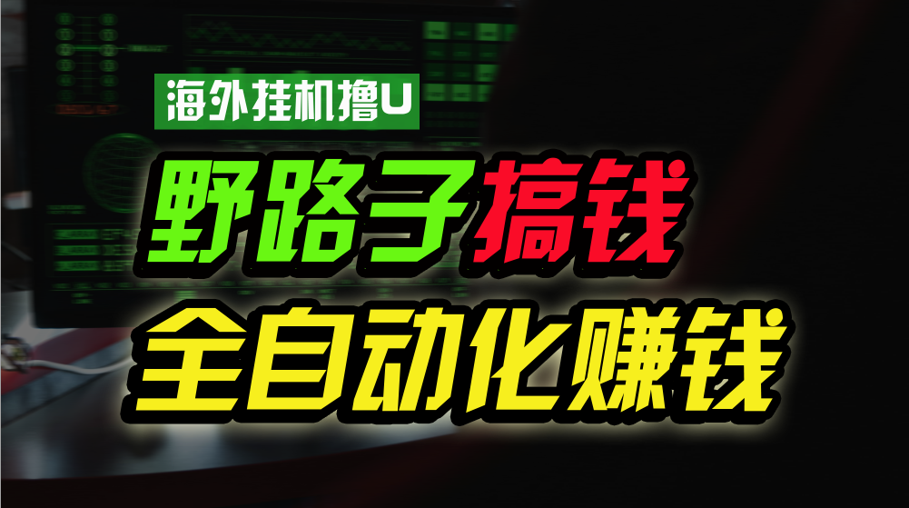 海外挂机撸U新平台，日赚8-15美元，全程无人值守，可批量放大，工作室内部项目！网赚库-项目库-轻创网-中创网-福缘网-冒泡网-资源之家-魔方项目库网赚库