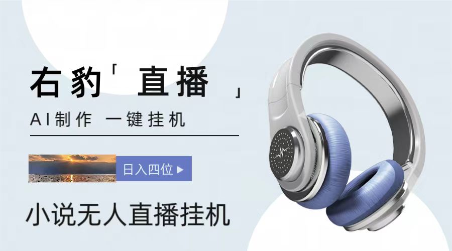 右豹小说无人直播挂机吸金项目，简单易行收益稳定， 月入1000+网赚库-项目库-轻创网-中创网-福缘网-冒泡网-资源之家-魔方项目库网赚库
