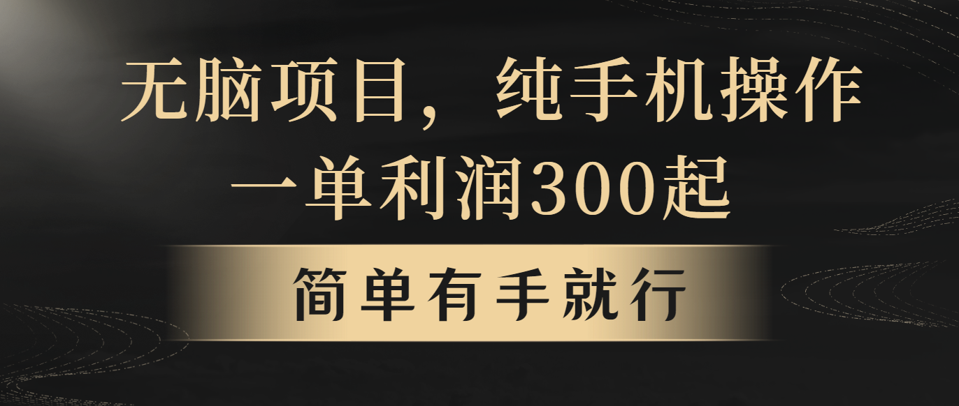 （10589期）无脑项目，一单几百块，轻松月入5w+，看完就能直接操作网赚库-项目库-轻创网-中创网-福缘网-冒泡网-资源之家-魔方项目库网赚库