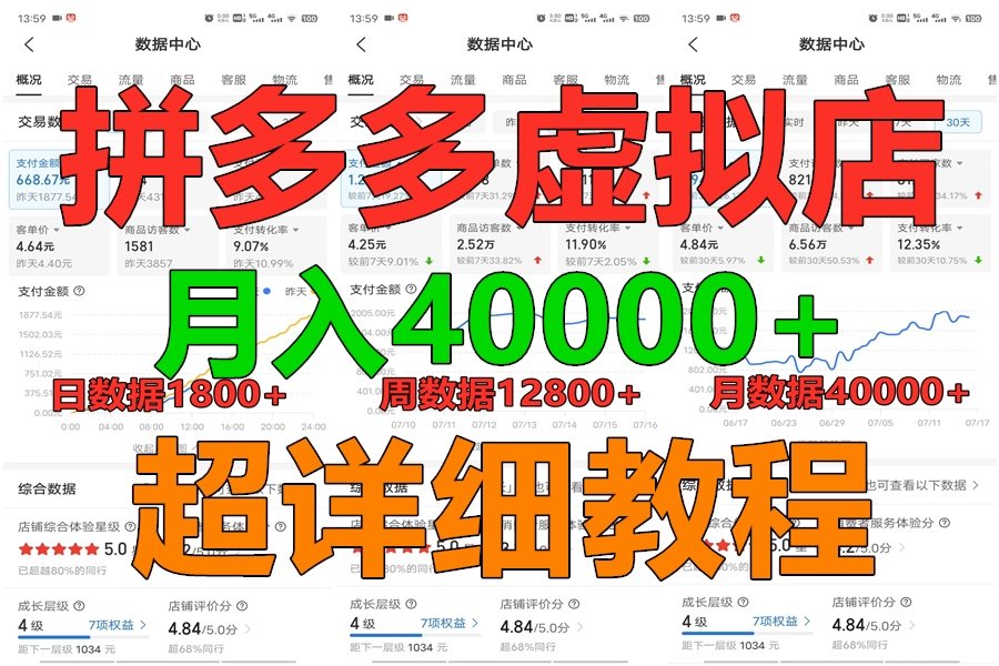 拼多多虚拟电商训练营月入40000+，全网最详细，你做你也行，暴利稳定长久网赚库-项目库-轻创网-中创网-福缘网-冒泡网-资源之家-魔方项目库网赚库