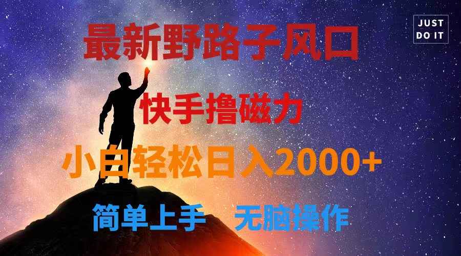 （10754期）最新风口！快手撸磁力，野路子，小白无脑操作日入2000+网赚库-项目库-轻创网-中创网-福缘网-冒泡网-资源之家-魔方项目库网赚库