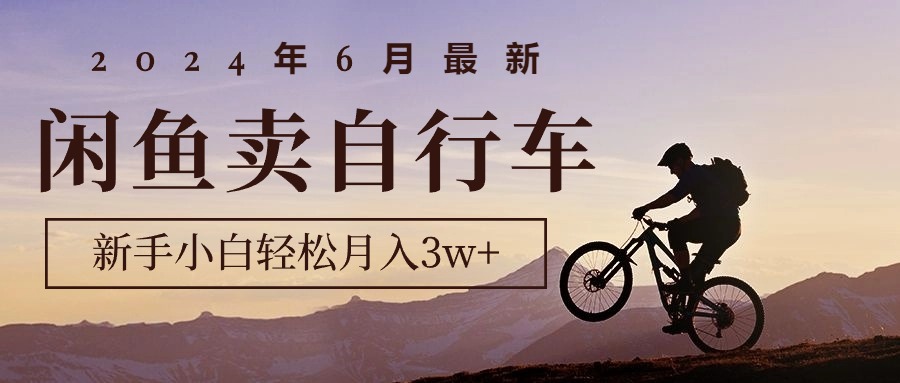（10915期）2024年6月最新闲鱼卖自行车，新手小白轻松月入3w+项目网赚库-项目库-轻创网-中创网-福缘网-冒泡网-资源之家-魔方项目库网赚库