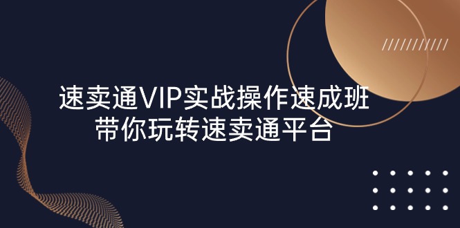 （10935期）速卖通 VIP实战操作-速成班，带你玩转速卖通平台（23节）网赚库-项目库-轻创网-中创网-福缘网-冒泡网-资源之家-魔方项目库网赚库