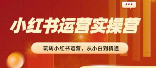 2024小红书运营实操营，​从入门到精通，完成从0~1~100网赚库-项目库-轻创网-中创网-福缘网-冒泡网-资源之家-魔方项目库网赚库