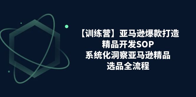 （11210期）【训练营】亚马逊爆款打造之精品开发SOP，系统化洞察亚马逊精品选品全流程网赚库-项目库-轻创网-中创网-福缘网-冒泡网-资源之家-魔方项目库网赚库