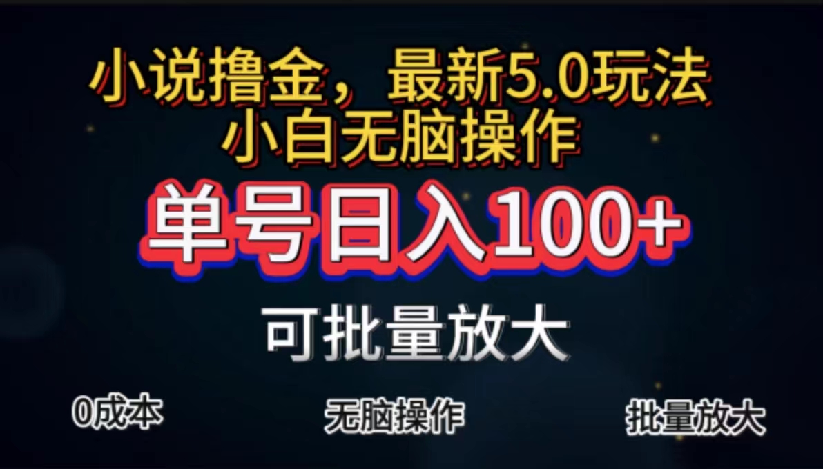 （11651期）全自动小说撸金，单号日入100+小白轻松上手，无脑操作网赚库-项目库-轻创网-中创网-福缘网-冒泡网-资源之家-魔方项目库网赚库