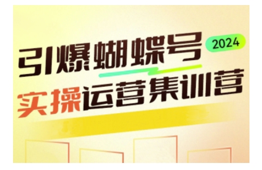引爆蝴蝶号实操运营，助力你深度掌握蝴蝶号运营，实现高效实操，开启流量变现之路网赚库-项目库-轻创网-中创网-福缘网-冒泡网-资源之家-魔方项目库网赚库
