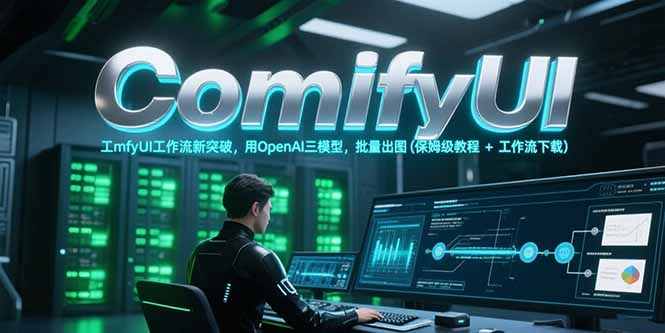 ComfyUI工作流新突破，用OpenAI三模型，批量出图(保姆级教程+工作流下载网赚库-项目库-轻创网-中创网-福缘网-冒泡网-资源之家-魔方项目库网赚库