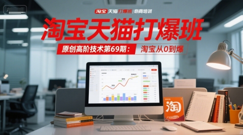 淘宝天猫打爆班原创高阶技术第69期：淘宝从0到爆网赚库-项目库-轻创网-中创网-福缘网-冒泡网-资源之家-魔方项目库网赚库